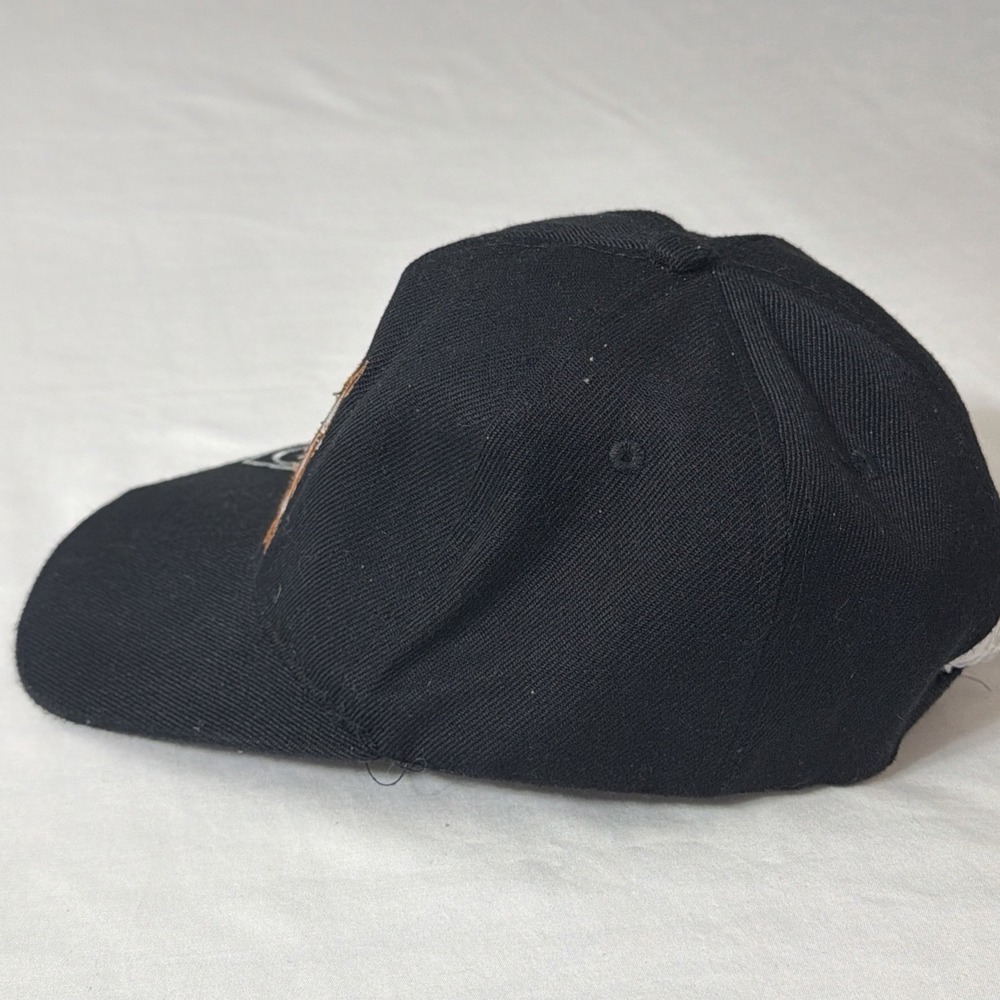 YX Hat Black Multicolor Embroidered Horse Heads Adjustable Strap Vtg Ranch Hat - Picture 15 of 16